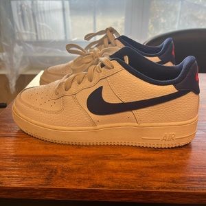 Nike Air Force 1 GS white/royal blue, used but in great condition